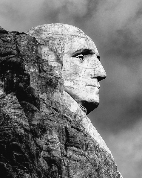 America Today Cover: Sculpture of George Washington on Mount Rushmore in South Dakota