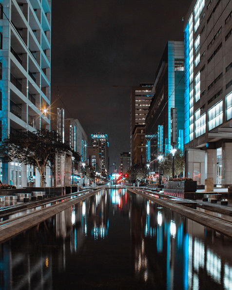 America Today Cover: Mailn Street Downtown Houston, Texas by Night