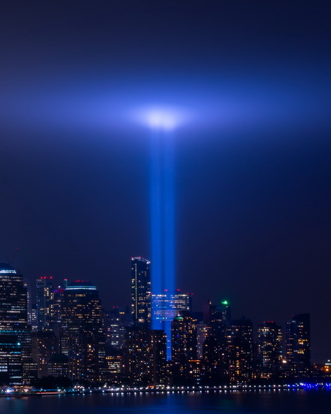 America Today Cover: One World Trade Center Building and Tribute in Light Memorial